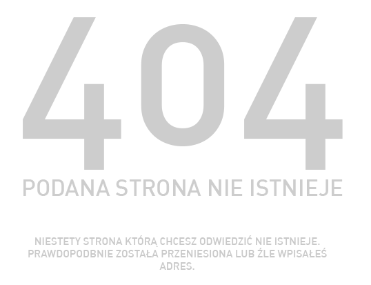 Błąd 404- Nie ma takiej strony